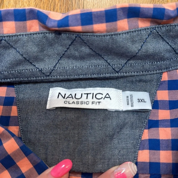 Nautica Classic Fit Gingham Long Sleeve Button Down - Picture 3 of 5